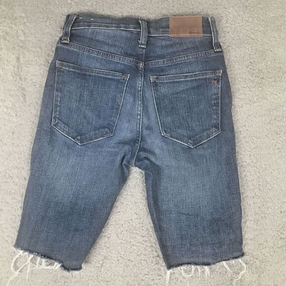Madewell Jean Shorts Womens Blue Size 23 Cut Off 10" High Rise Skinny - Picture 5 of 9